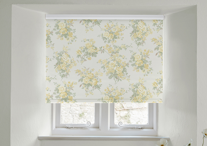 Shabby Chic by Rachel Ashwell Rose Chintz (Blackout), Yellow - Twist&Fit Roller Blind - Image 3